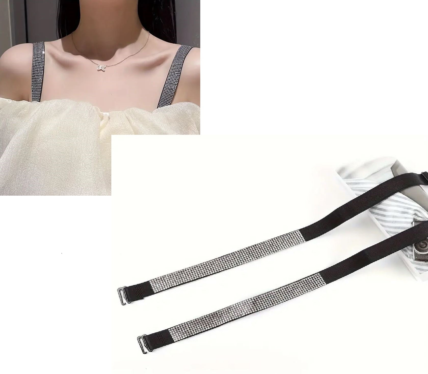 1 PAIR Adjustable Bra Strap Women Bra Shoulder Strap Elastic Anti Slip Adjustable Strap Detachable Ladies Bra Accessory – ...