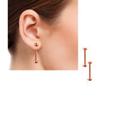 Classy 10MM Small Thick 1.6MM Front Back Trendy Elegant Earrings Pair – Lifestyle – Buy Earrings Pakistan | Hanaya