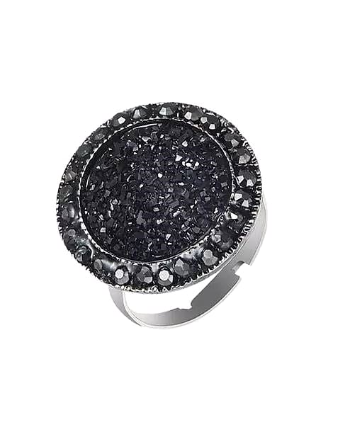 3 pcs Vintage Turkish Rhinestone Necklace Earrings Ring Set Bohemia Black Broken Stone -FREE Gift Box – Lifestyle – Buy Ac...