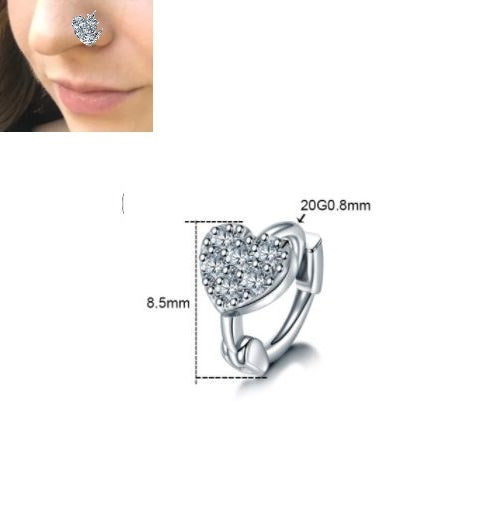 Piercing 1 PIECE 0.8mm Nose Ring Body Jewelry