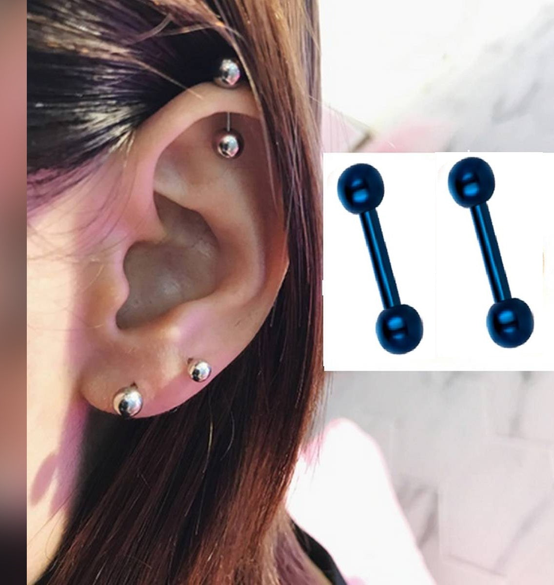 Stainless Steel 5mm Ear Plug – Piercing Barbell Cartilage Earring Jewelry – Earrings Online in Pakistan | Hanaya