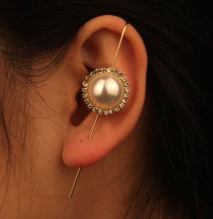 Glamorous Ear Wrap Crystal Hook Classy Royal Party Trendy Earrings – Earrings Online in Pakistan | Hanaya