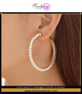 High Quality Exquisite Pearl Elegant Stylish Hoop Earring – Earrings Online in Pakistan | Hanaya