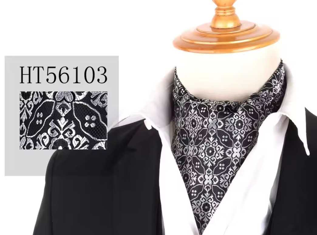 Silk Printed Mens Neck Fashion Ties CRAVAT Bow Tie Bow Ties Fashion Design Male Clothing Bows and Ties Men Wedding Dress Ties and Bowties Ascot Tie Jacquard Woven Mens Neck Tie Fashion Ascort – Image 7 of 19