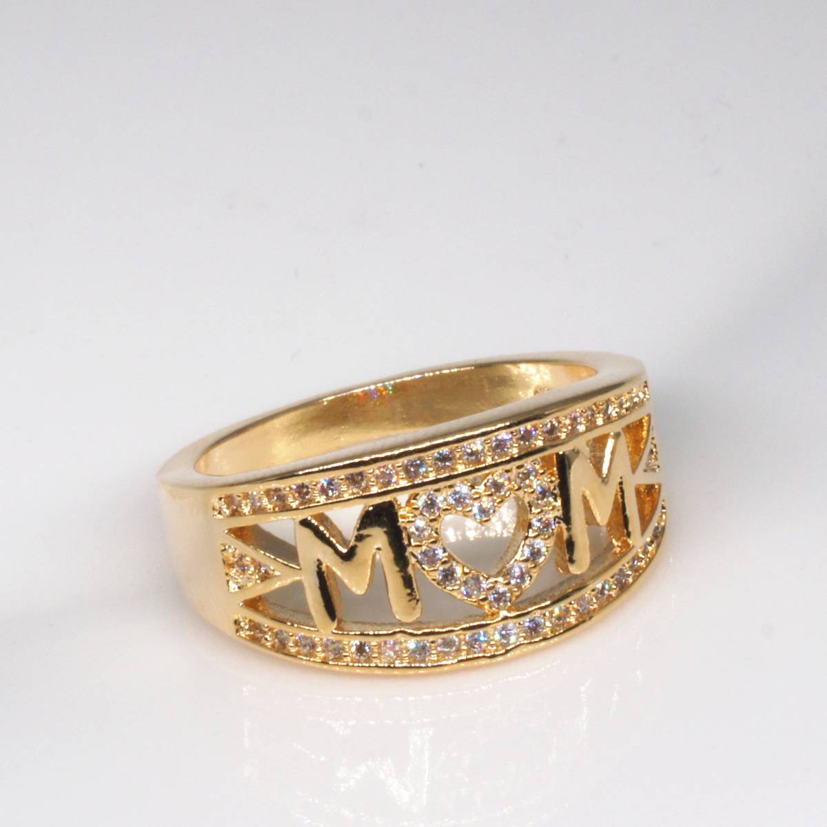 Trendy High Class Mom Love Gem CZ Ring For Women - 18 Size – Accessories Online in Pakistan | Hanaya