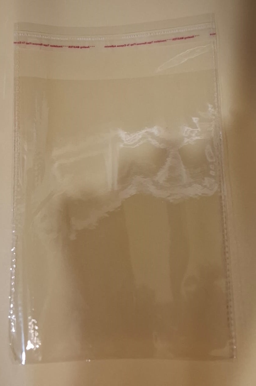 50 Pcs Transparent Resealable Plastic Bags – Self Seal OPP Poly Bags for Jewellery, Storage, Packing & Small Items | Pee