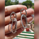 High Quality Cubic Zircon Multi Layered Party Wedding Classy Trendy Earring – Close Up – Earrings | Hanaya Pakistan