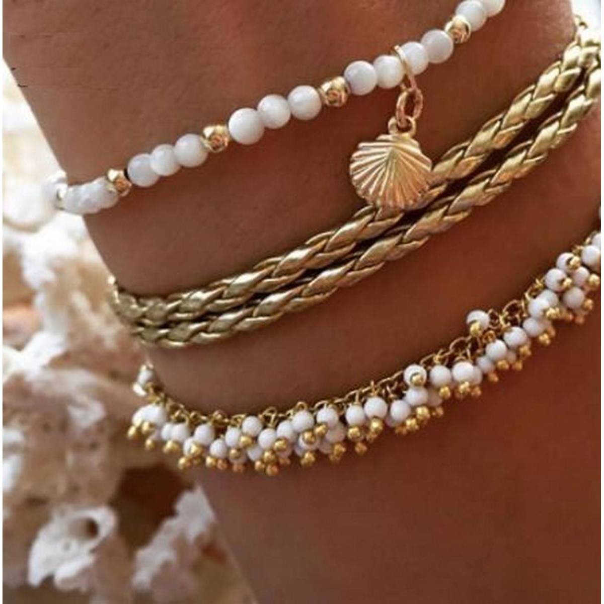 Trendy Bead Bracelet Multi layered – bracelet Online in Pakistan | Hanaya