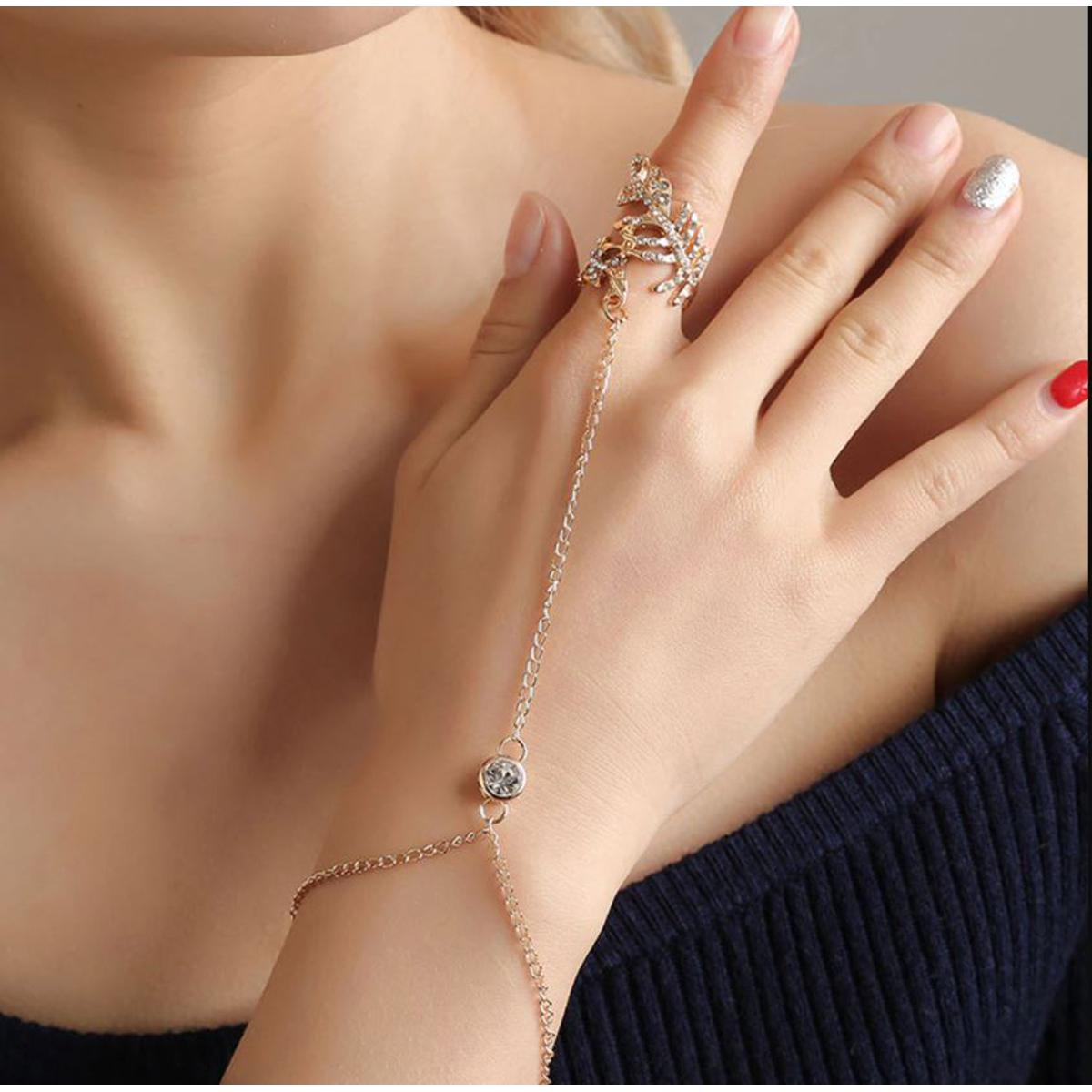 Turkish Style Vintage Chain Bracelet Link Ring Antique