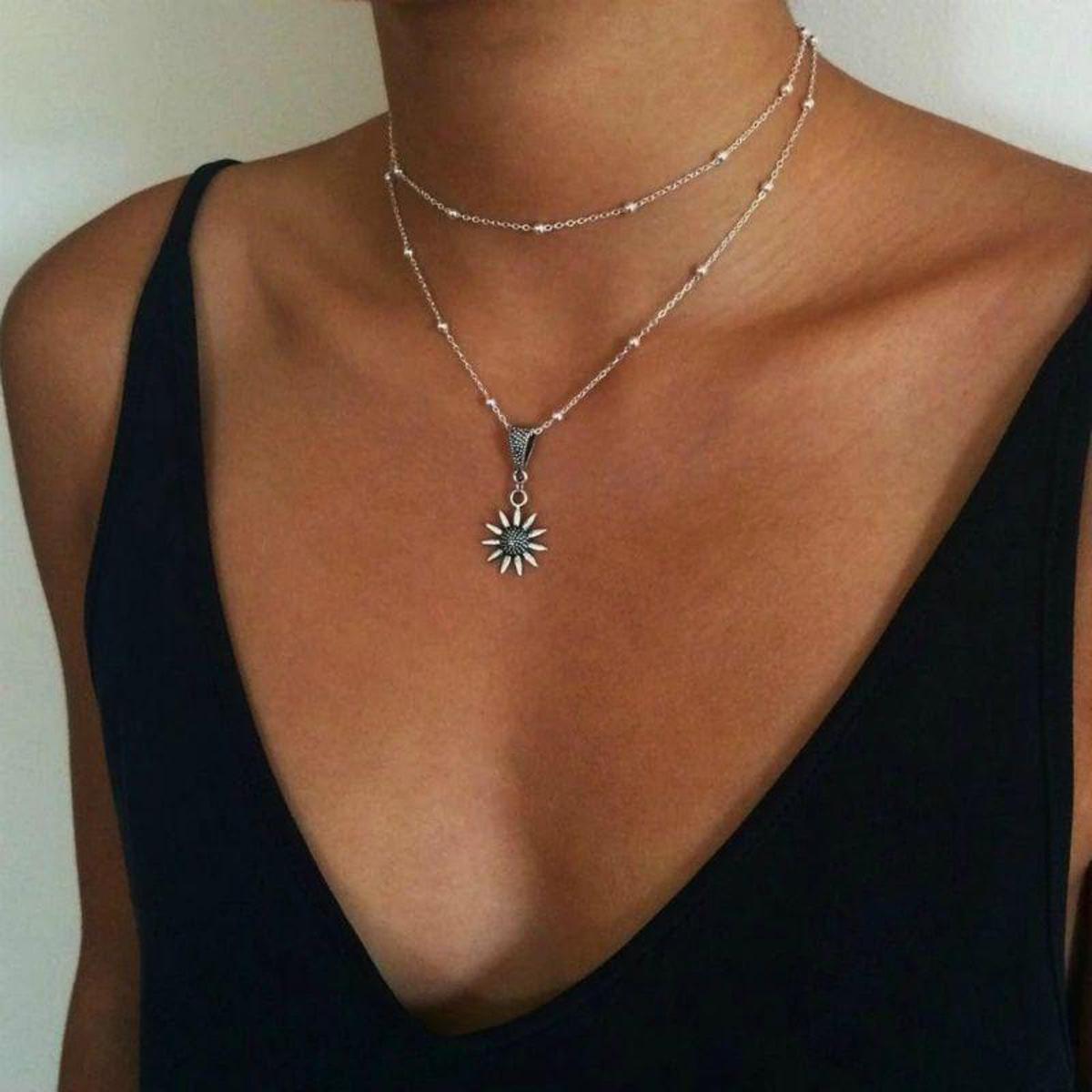 Trendy Classy Multi Layer Beaded Necklace – Accessories Online in Pakistan | Hanaya