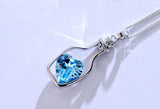 Luxury Necklace Crystal  Love Pendant Necklace Female Elegant Necklace – Close Up – Accessories | Hanaya Pakistan