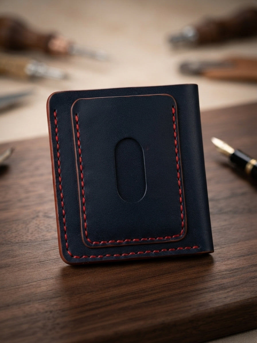 Genuine Leather Wallet for Men | Crazy Horse Pull-Up Cowhide Bifold Wallet with Card Slots & Cash Compartment