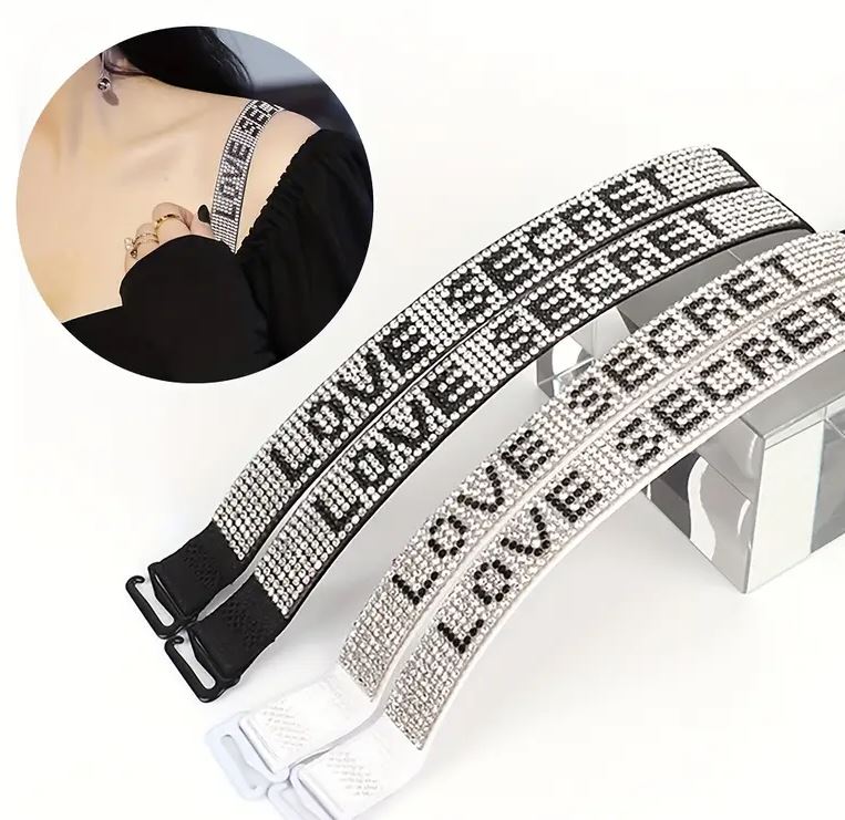 1 PAIR Adjustable Bra Strap Bra Strap Women Bra Shoulder Strap Elastic Anti Slip Adjustable Underwear Strap Detachable Ladies Bra Accessory