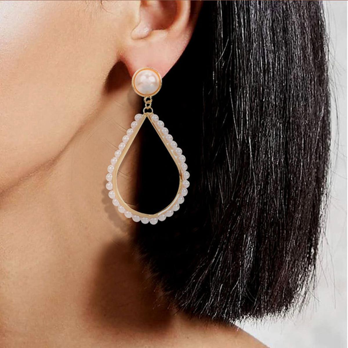 Classy Pearl Antique Elegant Stylish Earrings for Party – Earrings Online in Pakistan | Hanaya