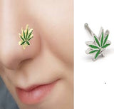 Piercing Thin Nose Pin Nostril Ring Elegant Body Piercing Jewelry – Close Up – Nose Jewelry | Hanaya Pakistan