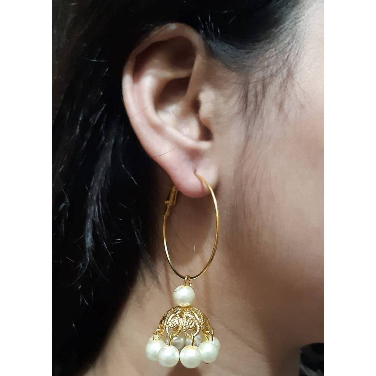 High Quality Round Antique Jhumki Wedding Trendy Earring – Earrings Online in Pakistan | Hanaya