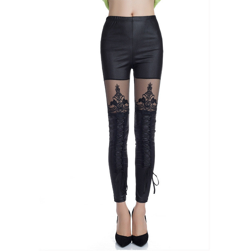 Women Pu Style Long Tights Legging Stockings – Tights Stockings Leggings Hosiery for Women Pakistan | Hanaya Store