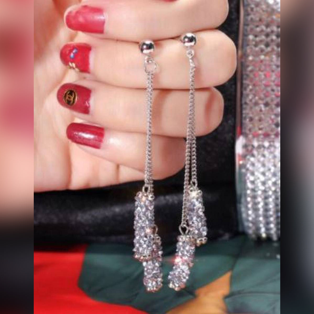 Unique Small 2.4 nch Classy Tassel Trendy Fashionable Earring – Close Up – Earrings | Hanaya Pakistan