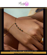 Minimalist Hand Chain Bracelet for Women – Elegant Wedding Jewelry Set