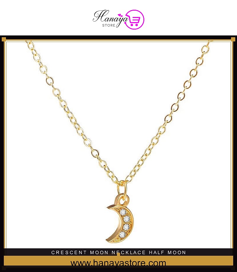 Crescent Moon Necklace Half Moon Pendant