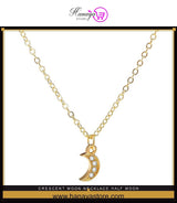 Crescent Moon Necklace Half Moon Pendant