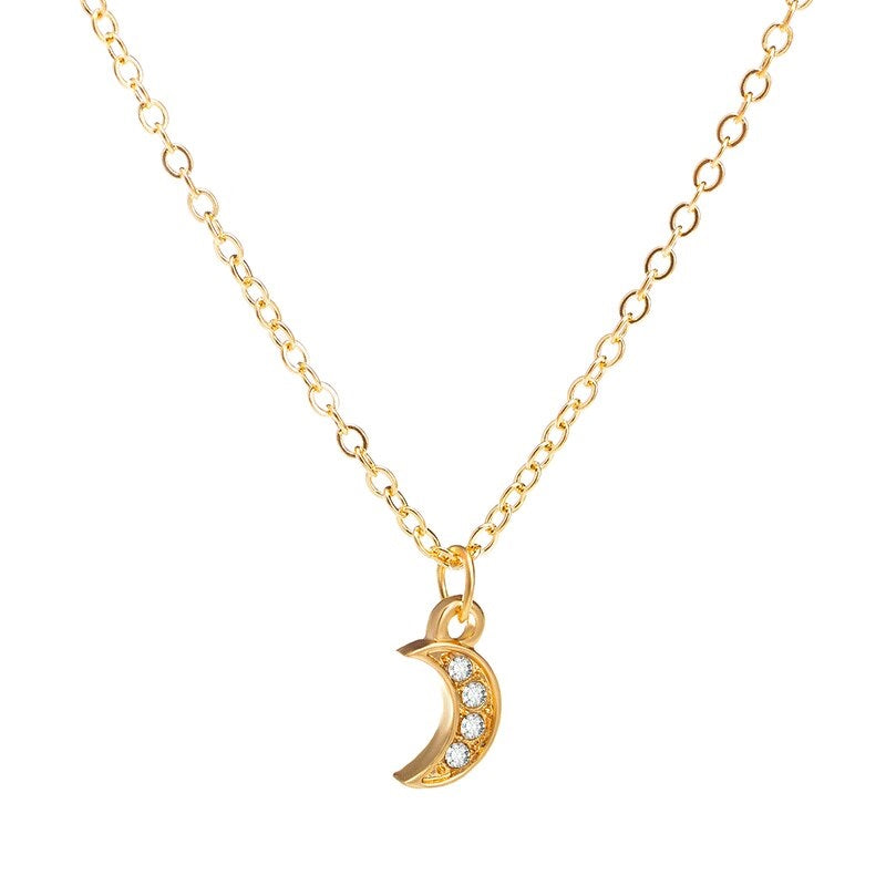Crescent Moon Necklace Half Moon Pendant