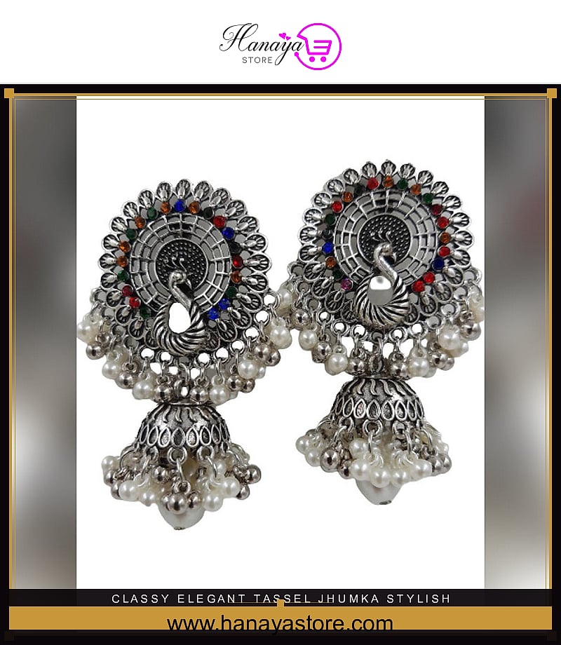 Classy Elegant Tassel Jhumka Stylish Earring – Earrings Online in Pakistan | Hanaya