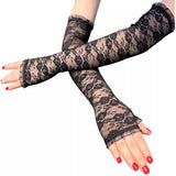 Fishnet Lace Hollow Elasticity Gloves Fashionable Women Gloves – Jali Dastane Mesh Lace Hand Gloves Pakistan | Hanaya Store