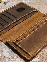 Genuine Leather Wallet for Men | Crazy Horse Pull-Up Cowhide Bifold Wallet with Card Slots & Cash Compartment