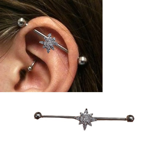 Elegant Steel 40mm Ear Plug 16G 1.2mm Barbell Piercing Industrial Cartilage Ear Jewelry – Earrings Online in Pakistan | Ha...