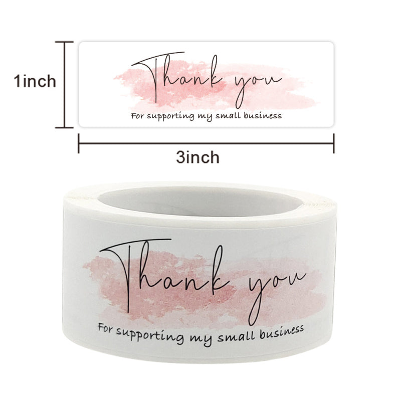 60 Thank You 76mmx25mm Sticker Envelope Seal Scrapbook Round Sticker Stationery Label Stickers – Stickers Online in Pakist...