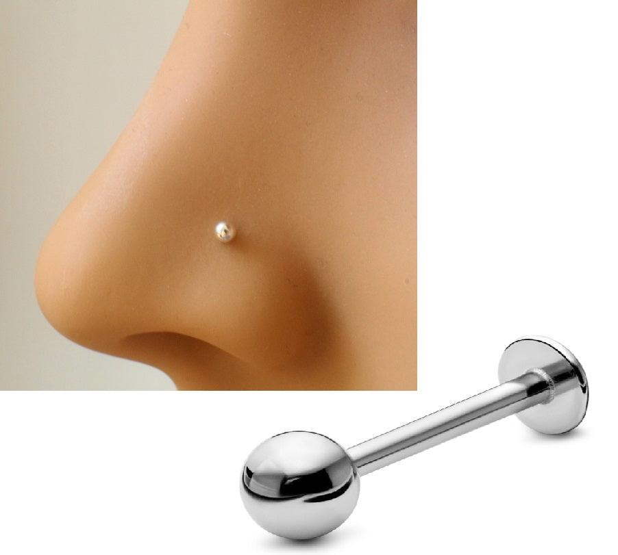 Piercing 1 PIECE 3mm Ball Labret Helix Nose Pin Nose Body Jewelry – Accessories Online in Pakistan | Hanaya