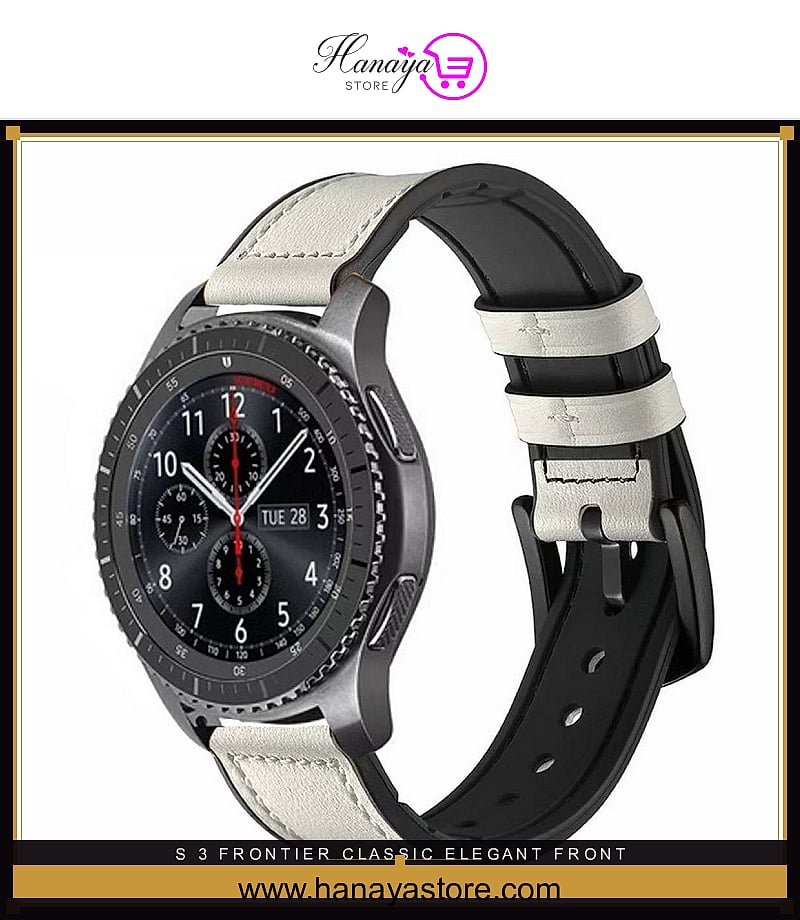 S-3 Frontier Classic Elegant Front Leather Back Silicone 22mm – Accessories Online in Pakistan | Hanaya