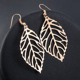 Unique Classy Leaf Light Weight Trendy Fashionable Earrings – Image 4 of 4