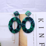 Unique Classy Geometry Big Blue Multi Trendy Fashionable Earrings – Accessories Online in Pakistan | Hanaya