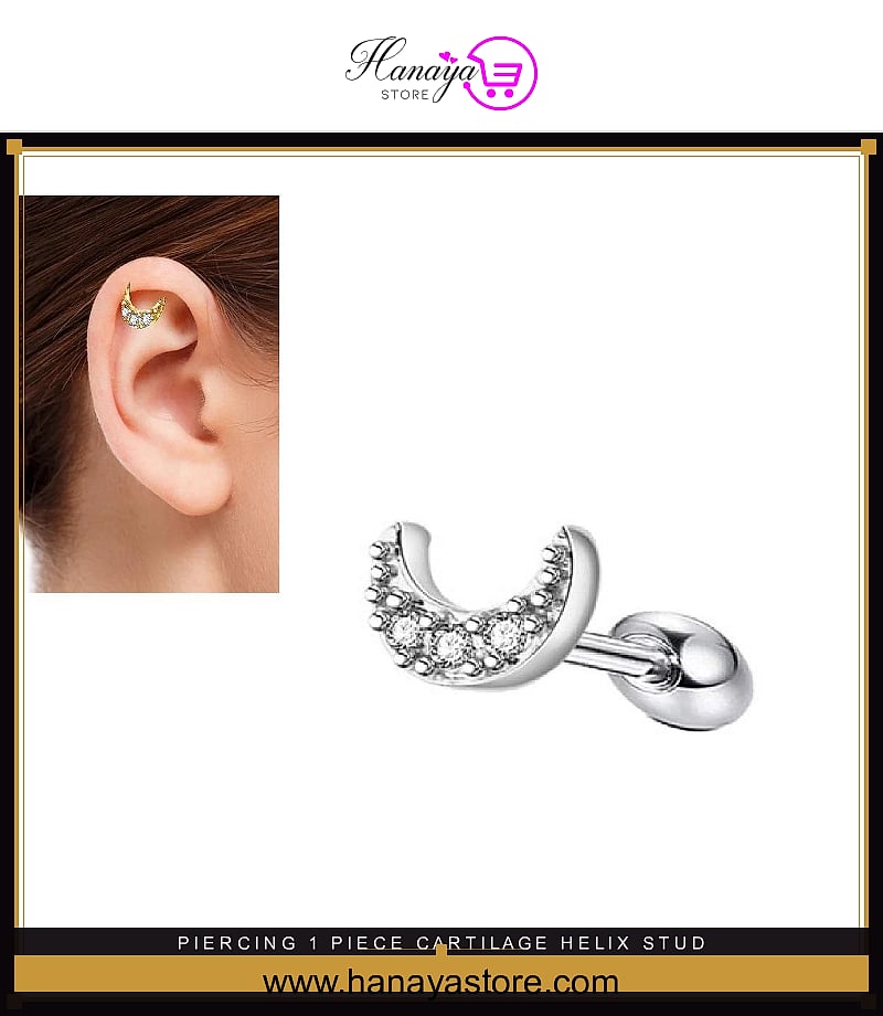 Piercing 1 Piece Cartilage Helix Stud Ear Piercing Plug Steel Earring