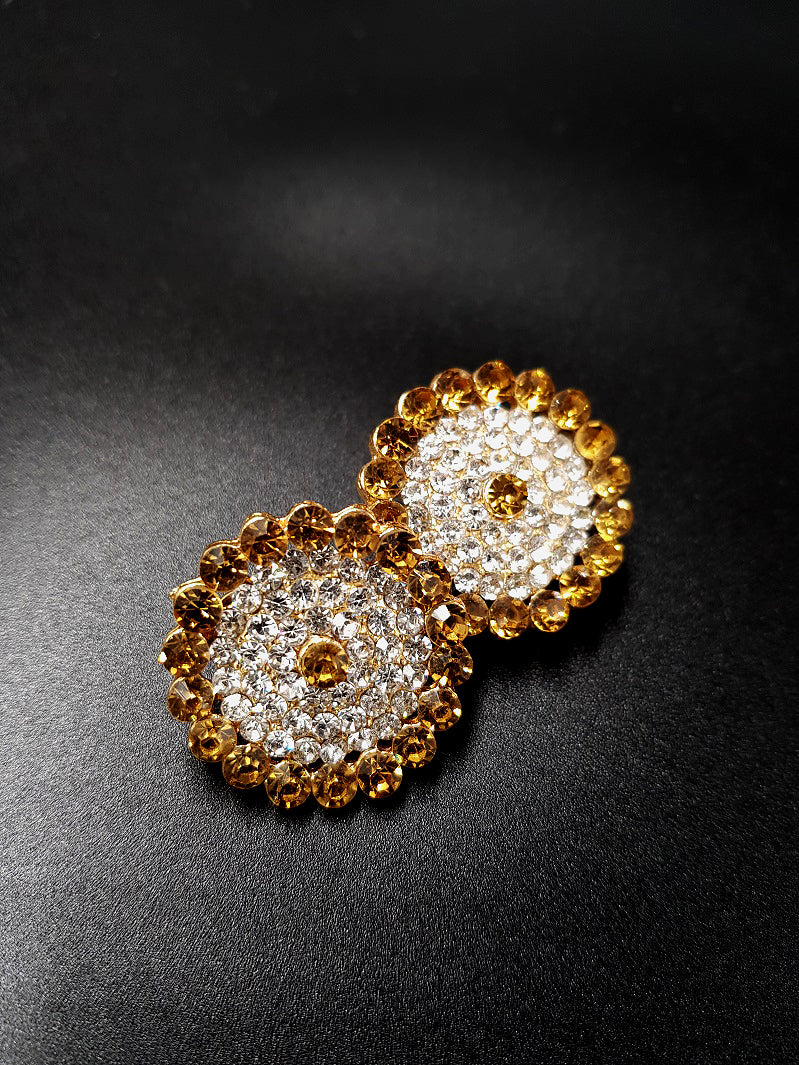 High Quality Classy Royal Fully Round Crystal Trendy Earrings – Earrings Online in Pakistan | Hanaya