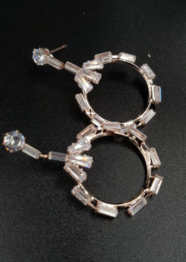 High Quality Cubic Zircon CZ Shinny Royal Party Wedding Classy Trendy Earring – Image 3 of 3