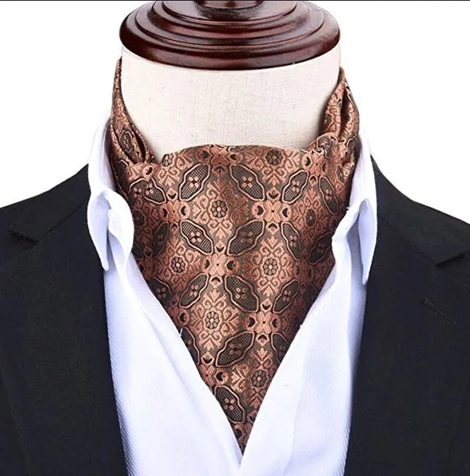 Elegant Printed Men's Cravat Ascot Tie – Perfect for Weddings, Formal Events & Fashion Wear – Neck Cravat Ascot Online in ...