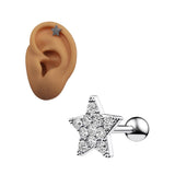 1.2mm crystal cartilage stud earring for helix, tragus and daith piercing – Hanaya Pakistan