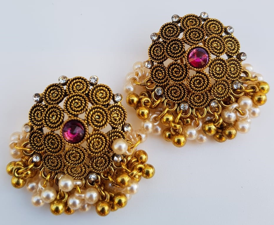 Antique Classy Tassel Drop Earring – Close Up – Earrings | Hanaya Pakistan