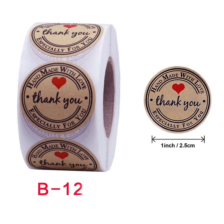 100 Pcs Thank You Stickers – 25.1MM Round Labels for Packaging, Gifts & Small Businesses Envelope Seal Scrapbook Round Sti...