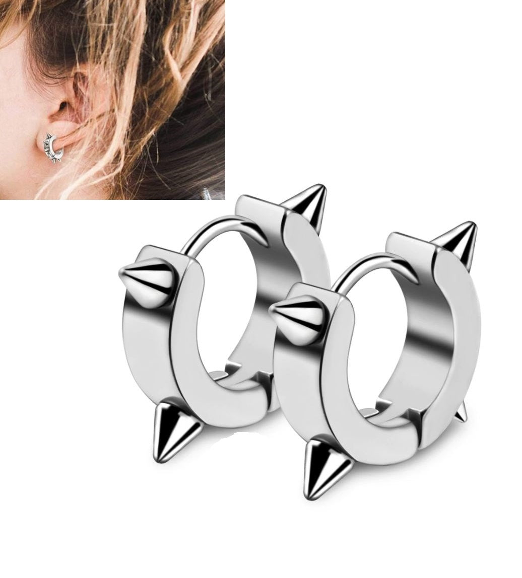 2 Pieces Cartilage Helix Stud TRAGUS Ear ROOK LOBE Piercing Plug HELIX DAITH SNUG Earring For Girls ORBITAL – Close Up – E...