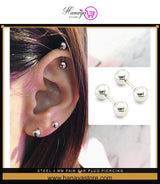 Steel 5.mm Pair Ear Plug Piercing Barbell Cartilage Ear Jewelry