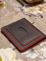 Genuine Leather Wallet for Men | Crazy Horse Pull-Up Cowhide Bifold Wallet with Card Slots & Cash Compartment