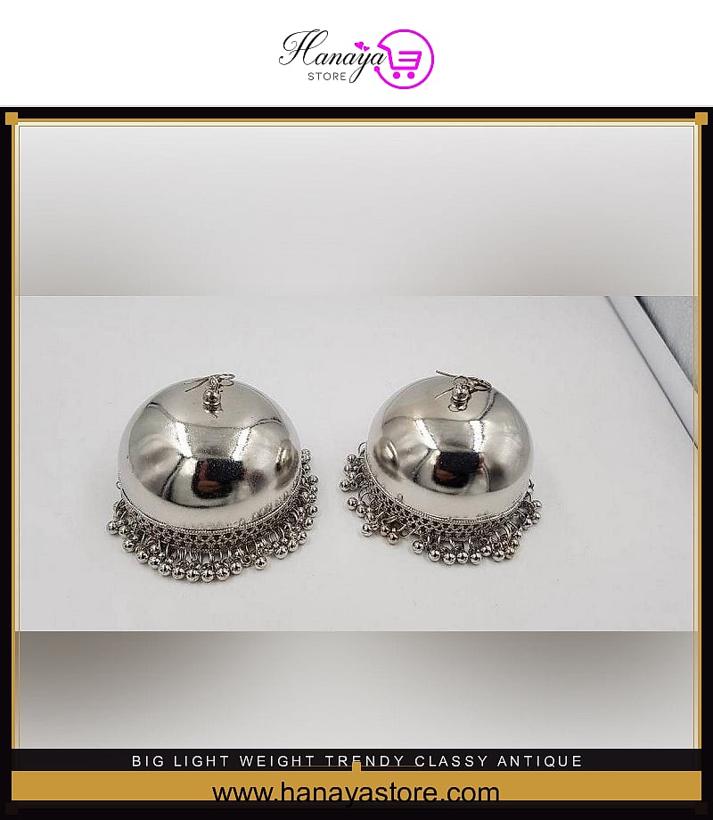 Big Light Weight Trendy Classy Antique Vintage Big Elegant Earring – Earrings Online in Pakistan | Hanaya