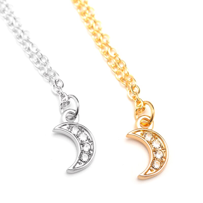 Crescent Moon Necklace Half Moon Pendant – Image 5 of 5