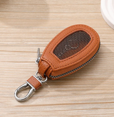 Car Key Holder Leather Vehicle Universal Remote Key FOB Smart Key Protector Keychain Case – Image 5 of 6