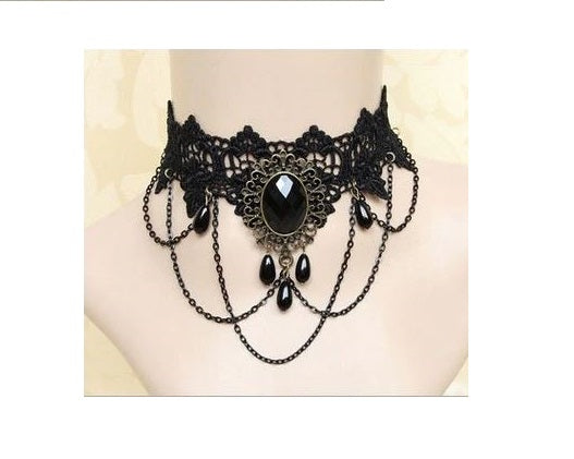 Elegant Vintage Lace Statement Choker Necklaces – Accessories Online in Pakistan | Hanaya