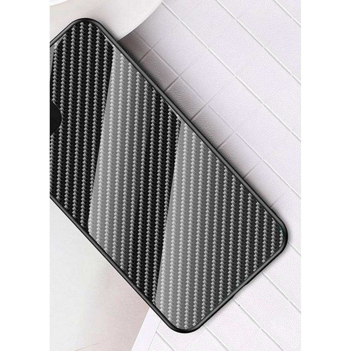 Carbon Fiber Tempered Glass Back Shockproof Case Compatible for APPLE IPHONE X/XS – Accessories Online in Pakistan | Hanaya